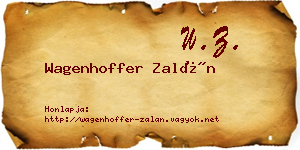 Wagenhoffer Zalán névjegykártya